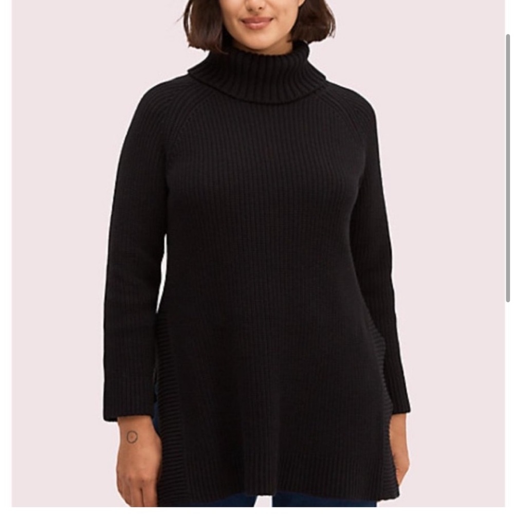 Kate spade xs turtle neck tunic sweater side slits